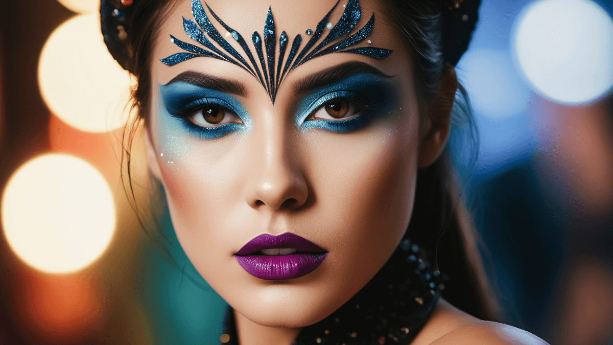 Maquiagem com Sombra Azul